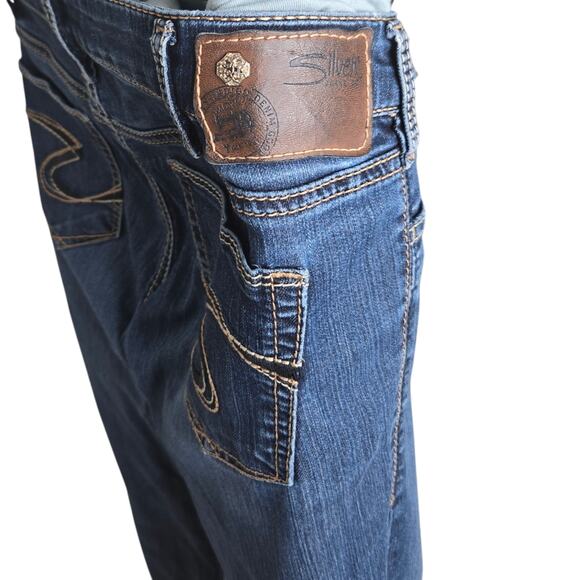 Silver Jeans Womens Crop Jeggings Size 30 Medium Wash Blue Denim Stretch‎ Casual - Picture 9 of 10